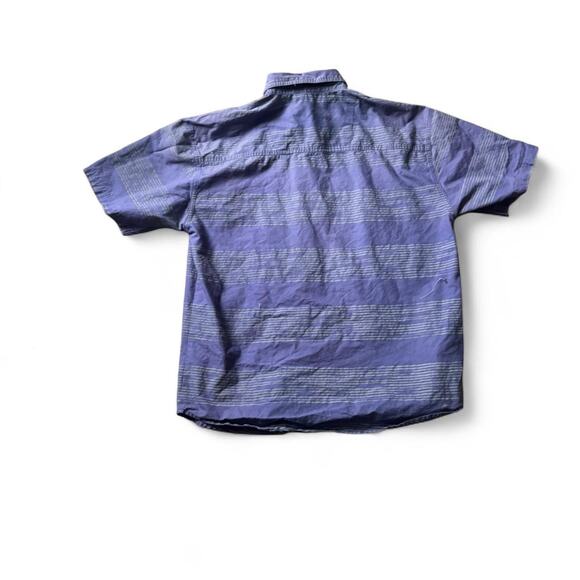 Gitano blue striped short sleeve button up  (large) - Picture 2 of 3